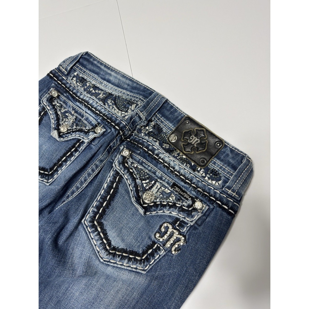 Miss Me Women's Easy Bootcut Jeans Embellished Size 30 Rhinestones Cowgirl Rodeo - Picture 11 of 12